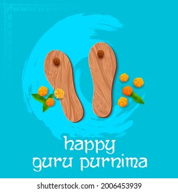 illustration of religious holiday background for Happy Guru Purnima festival celebrated in India