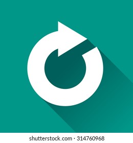 illustration of reload flat design icon isolated