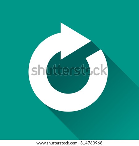illustration of reload flat design icon isolated