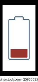 Illustration of remaining battery power displayed on a smartphone