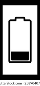 Illustration of remaining battery power displayed on a smartphone