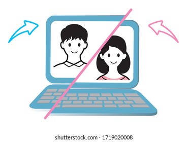 An illustration of a remote computer 