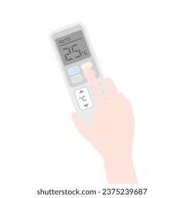 It is an illustration of a remote control for air conditioning and operation.