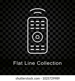 Illustration of remote control icon on checkered background