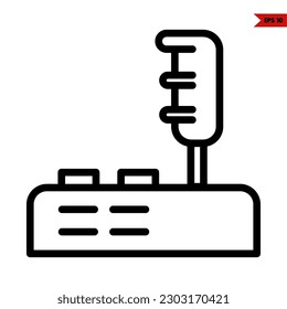 illustration of remote control line icon
