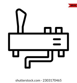 illustration of remote control line icon