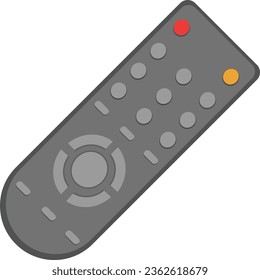 Illustration of a remote control on a white background