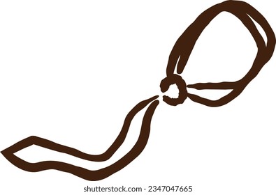 Illustration einer entfernten Krawatte