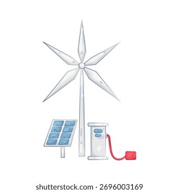 Ilustração da energia renovável. Ilustração de vetor