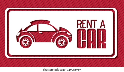Illustration of rent a car, car icons, vector illustration