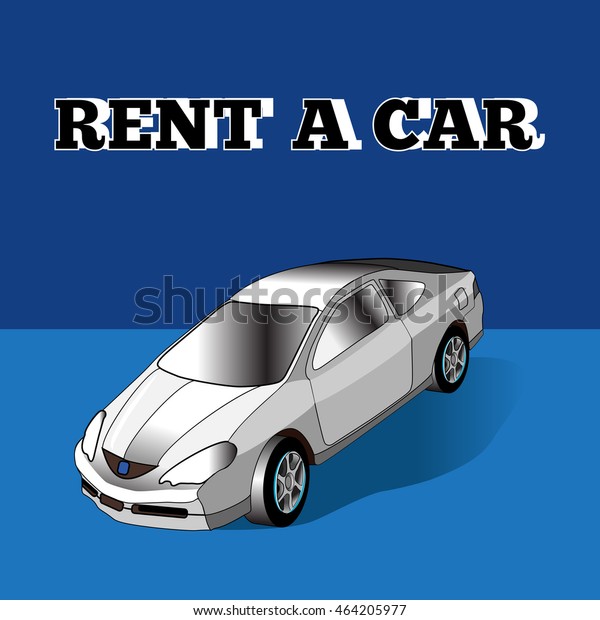 Illustration of rent a car, car icons,\
vector\
illustration