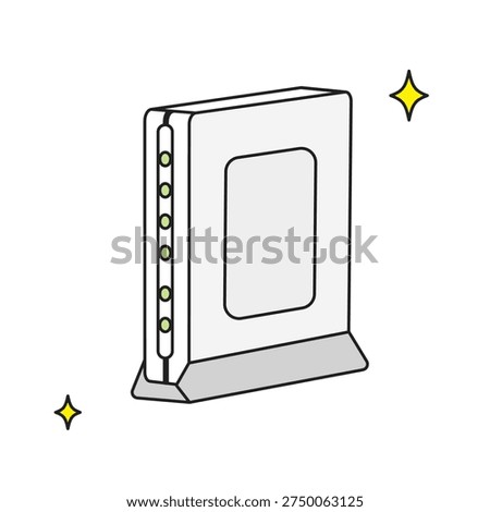 It is an illustration of a Repaired router