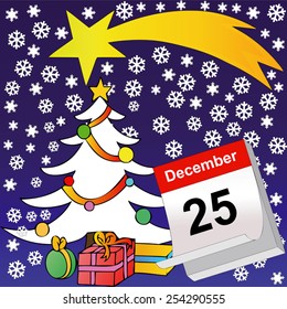 Illustration representative Best wishes for a Merry Christmas to you all