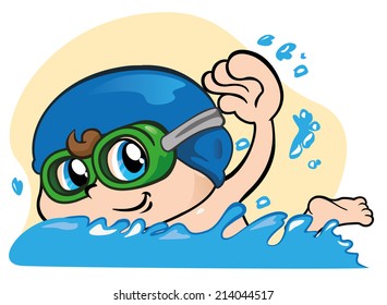 Similar Images, Stock Photos & Vectors Of Illustration Of A Swimming 