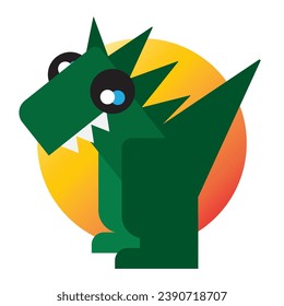 Illustration representing a dinosaur. Original artwork. 