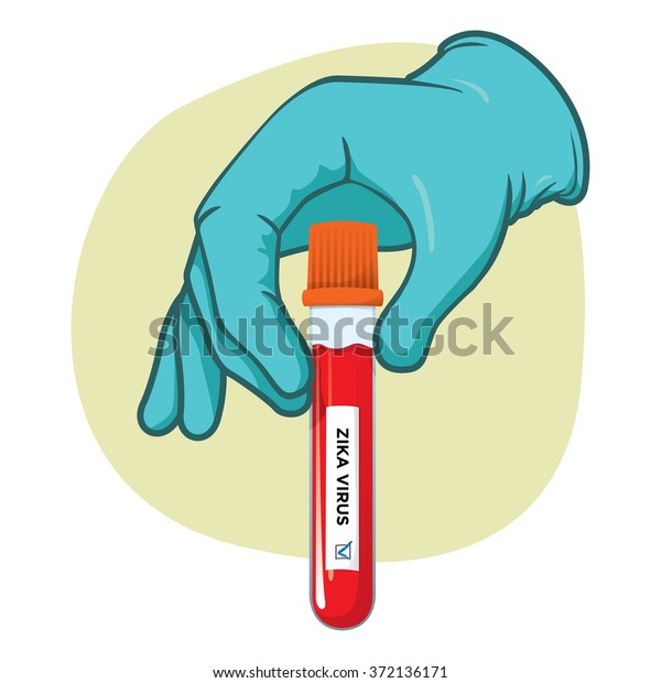 Illustration Representing Hand Holding Vial Blood Stock Vector (Royalty ...