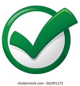 Illustration representing Icon sure button, right, okay, yes, tick. Ideal for informational and institutional material
