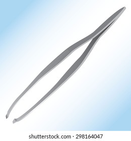 Illustration representing an object or utensil metal tweezers. Ideal for product catalog and institutional