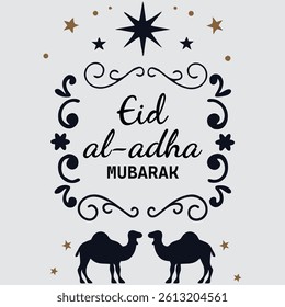 Illustration representing the spirit of Eid ul Adha with a goat and festive decorations.