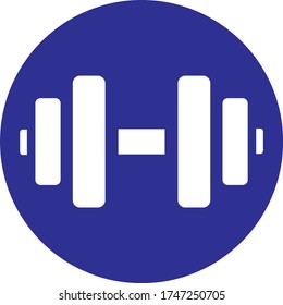 Illustration represents pictogram of weight, strength, dumbbell, exercises. Ideal for sports and institutional materials