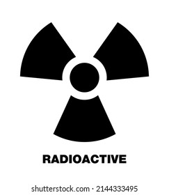 The illustration represents the symbol of radiation, product sign.	
