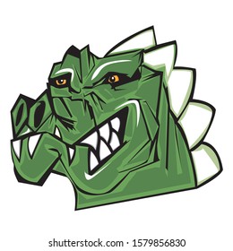 illustration of a reptile head
