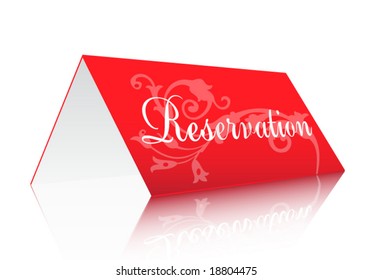 Illustration of reservation sign