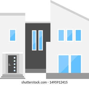 
Illustration of a residence. 
House illustration.