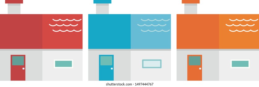 Illustration of a residence. House illustration.