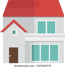 Illustration of a residence. House illustration.