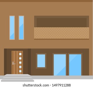 Illustration of a residence. 
House illustration.