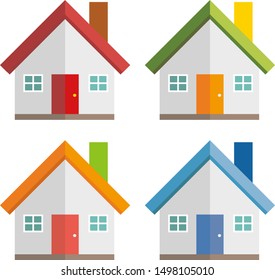 Illustration of a residence. House illustration.