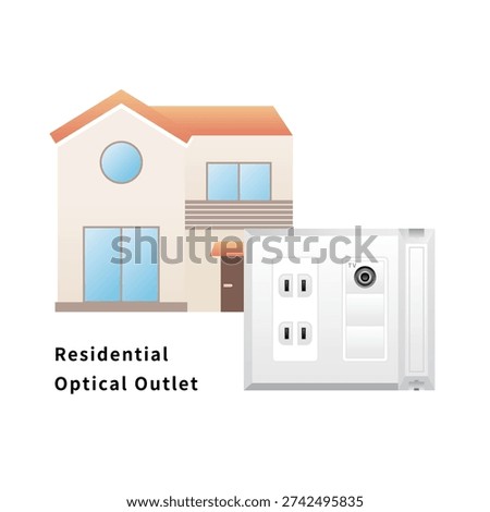 Illustration of a residential fibre-optic socket.