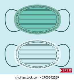 
illustration of respiratory protective mask