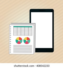 Illustration of responsive web and infographic, editable vector