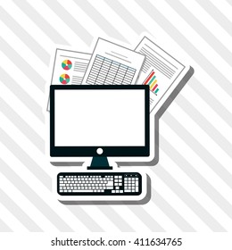 Illustration of responsive web and infographic, editable vector