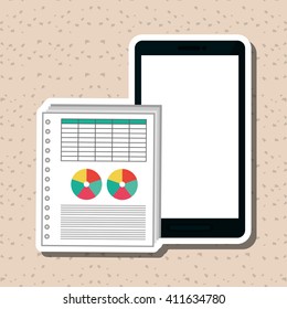 Illustration of responsive web and infographic, editable vector