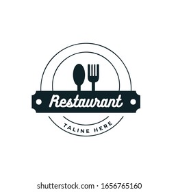 illustration for the restaurant logo can be applied to cafes, canteens, markets.
