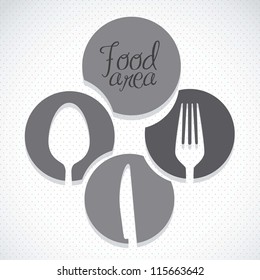 illustration of restaurant menu with cutlery, vector illustration