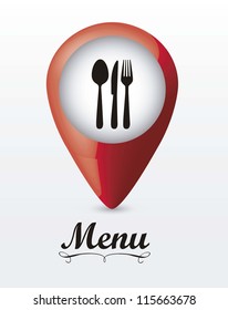 illustration of restaurant menu with cutlery, vector illustration