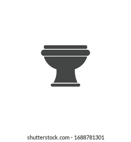 Illustration Restroom Vector Icon Black and White Design