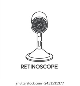 ilustración de retinoscopio, Arte vectorial.