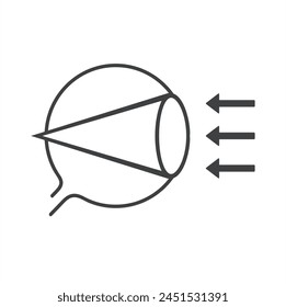 illustration of retinoscope, vector art.