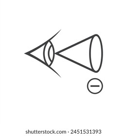illustration of retinoscope, vector art.