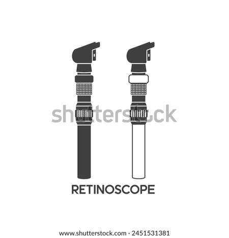 illustration of retinoscope, vector art.