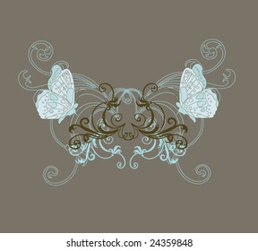 Illustration of a retro background