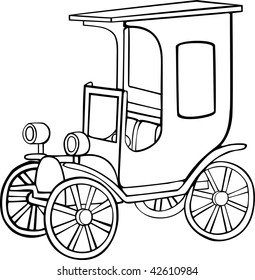 Illustration of the retro car