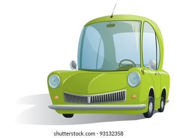 illustration of a retro car