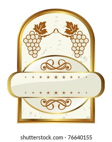 Illustration retro frame label for design packing - vector