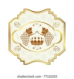 Illustration retro frame label for design packing - vector